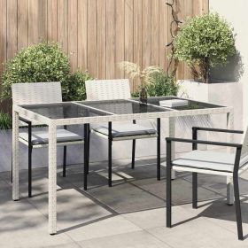 Garden Dining Table White 59.1" x 35.4" x 29.5" Poly rattan