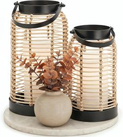 Rattan Boho Lanterns  Handcrafted Chic Decor to Enhance Home