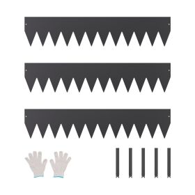 VEVOR Steel Landscape Edging, 3 Packs 40 x 8 in Rust-Resistant Metal Landscape Edging, Bendable Garden Edging Border, Heavy Duty Lawn Edging
